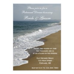 Beach and Ocean Wedding Rehearsal Dinner Invite