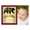 Bear Lumberjack 1st Birthday Party Invitations