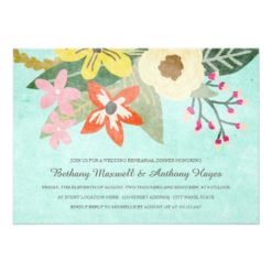 Beautiful Blooms Rehearsal Dinner Invitation