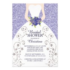 Beautiful Bride Glitter Bridal Shower Invitation