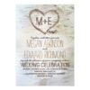 Birch Tree Heart Rustic Fall Wedding Invitation Card