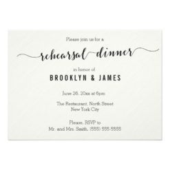 Black And White Wedding Rehearsal Dinner Invites - Image 2
