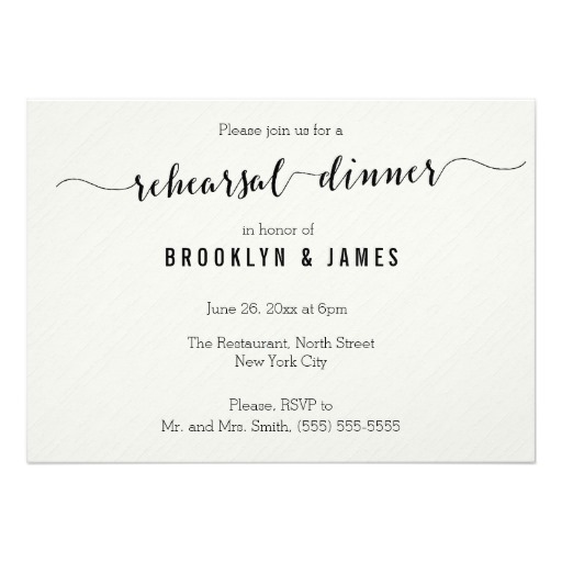 Black And White Wedding Rehearsal Dinner Invites - Image 2