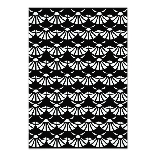 Black Oriental Art Deco Style Rehearsal Dinner Card - Image 2