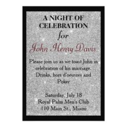 Black Silver Bachelor Party Invitation Bull Dog - Image 2