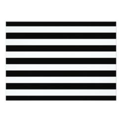 Black Stripe & Faux Gold Peony Engagement Party Card - Image 2