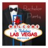 Black Tuxedo Las Vegas Bachelor Party Card