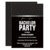 Black and White Bachelor Party Invitation
