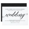 Black and White Elegant Script Wedding Invitation