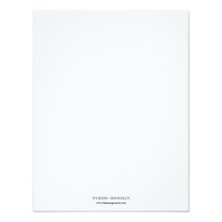 Black white scroll monogram thank you note flat card - Image 2