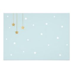 Blue Moon and Stars Baby Shower Invitation - Image 2