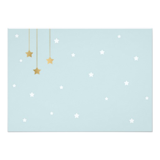 Blue Moon and Stars Baby Shower Invitation - Image 2