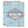 Blue Snowflake Winter Wonderland Sweet 16 Invite