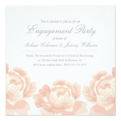 Blush Pink Roses Engagement Party Invitation