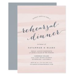 Blush Pink Watercolor Rehearsal Dinner Invitation