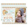 Boy Tribal Boho 1st Wild One Birthday Invitation