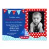 Boys Nautical Sailboat 1st Birthday Invitation