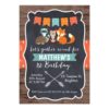 Boys Woodland Chalk Frame Birthday Invitation