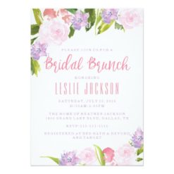 Bridal Brunch Shower Invitation Watercolor Flowers