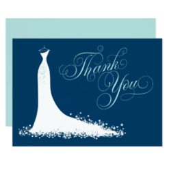 Bridal Shower Flat Thank You Cards | Wedding Gown