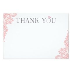 Bridal Shower Thank You Card - 3.5x5 Flat Card