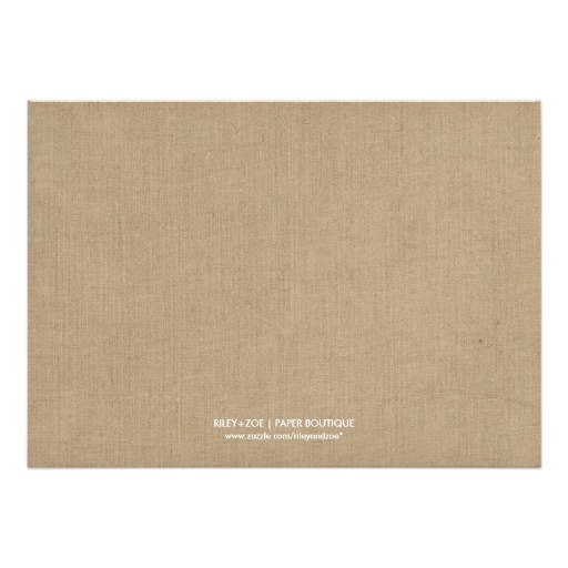 Burlap Rustic Script Engagement Party Invitation - Image 2