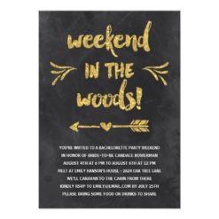Cabin Fever | Rustic Chic Bachelorette Party Card