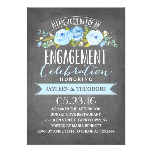 Chalkboard Engagement | Engagement Party Card