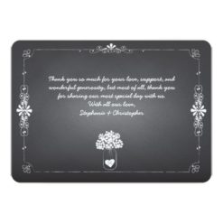 Chalkboard Mason Jar Wedding Photo Thank You Card - Image 2