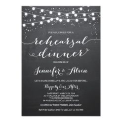 Chalkboard Rehearsal Dinner Invitation