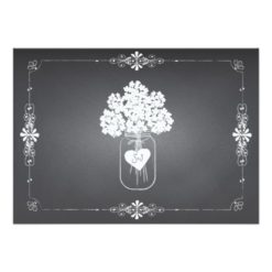 Chalkboard Wedding Rehearsal Mason Jar Invitation - Image 2
