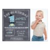 Chalkboard mustache 1st Birthday Party Invitation
