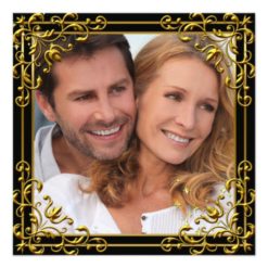 Champagne Gold Engagement Party Photo Invitation - Image 2