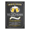 Cheers and Beers 30th Birthday Invitation Card