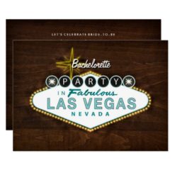 Chic Las Vegas Sign Bachelorette Party Invitation