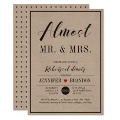 Chic Typography Wedding Rehearsal Dinner Card