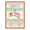 Cowboy Birthday Rodeo Party Invitations
