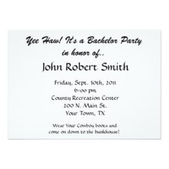 Cowboy Bunkhouse Bachelor Party Card - Image 2