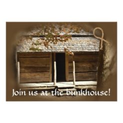 Cowboy Bunkhouse Bachelor Party Card