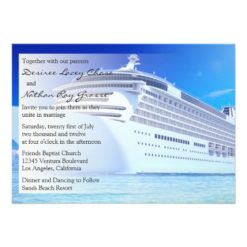 Cruise Ship Wedding Invitation - Image 2