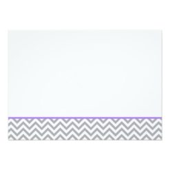 Cute Elephant Chevron Purple Baby Shower Card - Image 2