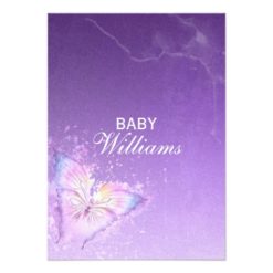 Cute Purple Butterfly Baby Shower Templates - Image 2