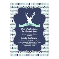 Deer Woodland Baby Shower invitation