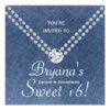 Denim Diamonds Bling Envelope Sweet 16 Invitation