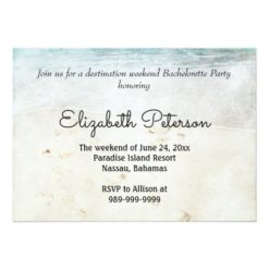 Destination Beach Wedding Bachelorette Party Card - Image 2