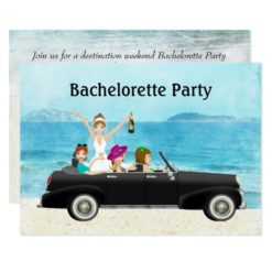 Destination Beach Wedding Bachelorette Party Card