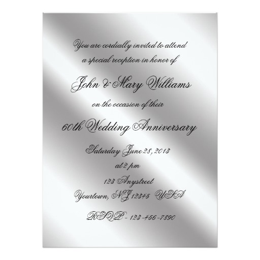 Diamond Wedding Anniversary 6.5x8.7 Photo Invite - Image 2