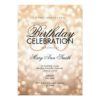 Elegant 50th Birthday Party Copper Glitter Lights Card