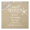 Elegant Beach & Starfish Sweet Sixteen Card