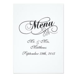Elegant Black And White Wedding Menu Templates - Image 2